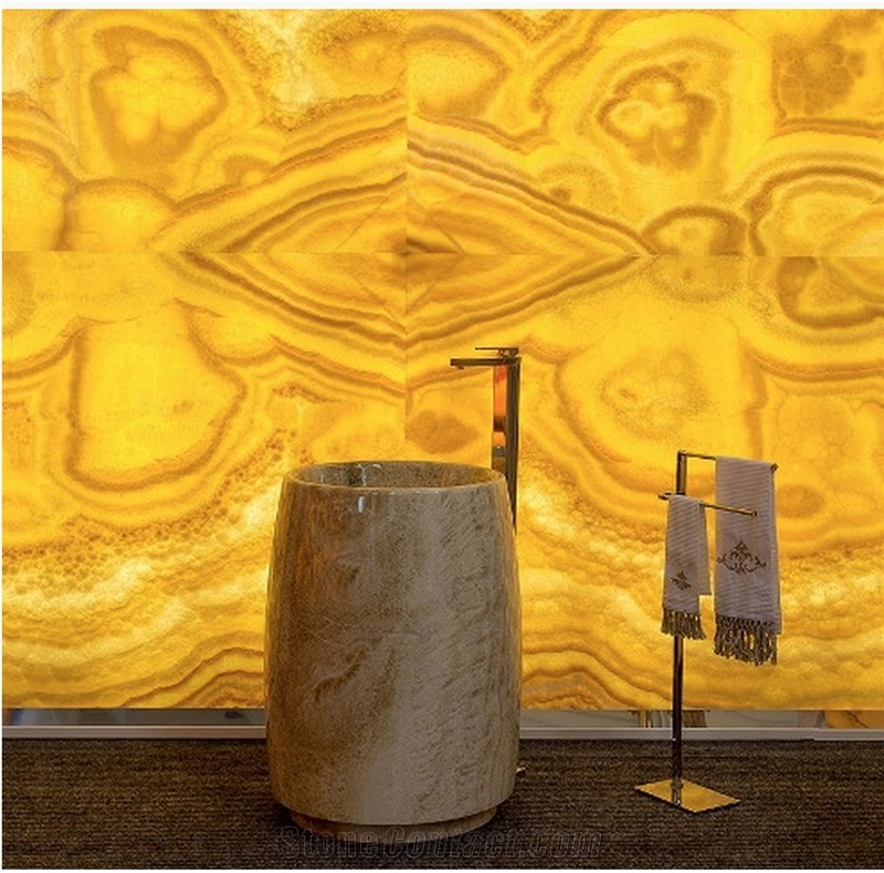 Mango Gold Onyx Slabs Yellow Onice