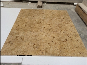 Gold Limestone Brushed Tiles