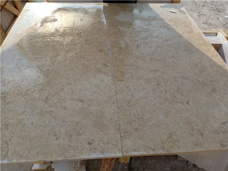 Gold Limestone Brushed Tiles