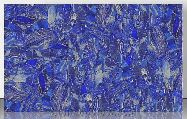 Blue Color Stone Lapis Lazuli Bathrub Surround