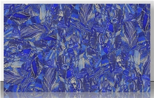 Blue Color Stone Lapis Lazuli Bathrub Surround