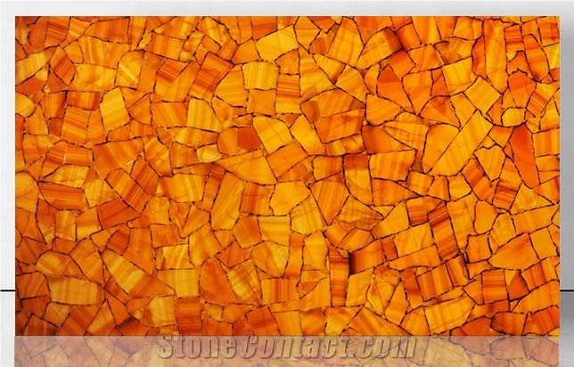 Calcite Orange Semiprecious Stone,Gold Agate Slabs
