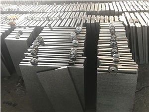 China New G684 Black Basalt Flamed Floor Tiles