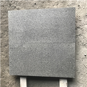 China New G684 Black Basalt Flamed Floor Tiles