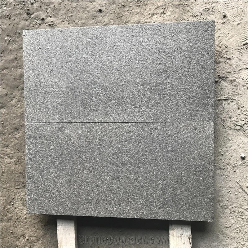 French Pattern New G684 Black Basalt Flamed Tiles