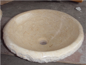 Beige Marble Bathroom Sink,Crema Marble Basins