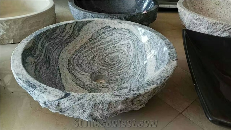 China Juparana Granite Wash Basins, Stone Sinks
