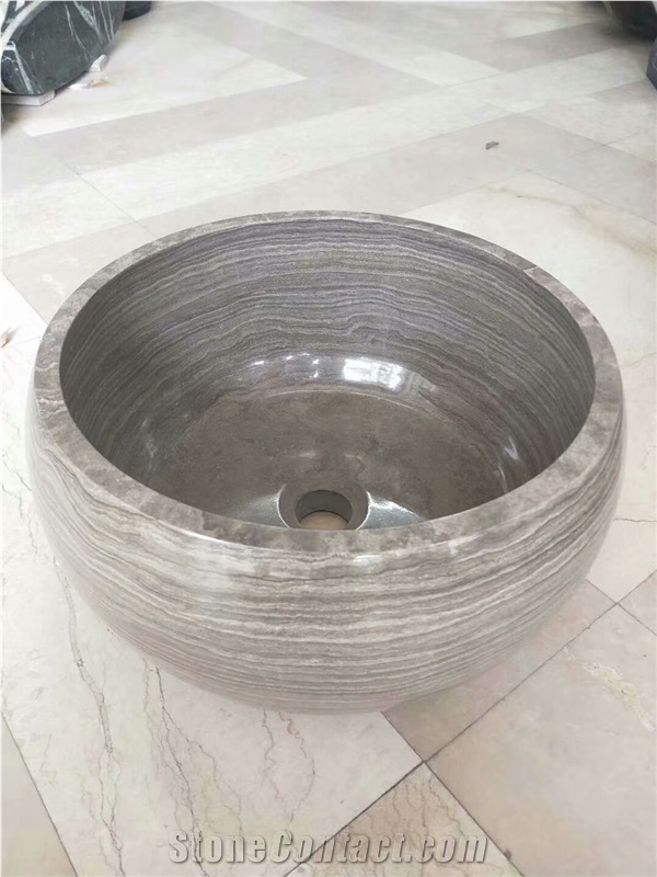 Grey Wooden Marble Sinks,Grey Marble Basins