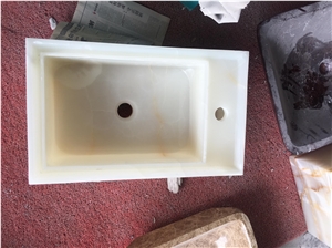 White Onyx Wash Basins, Onyx Bathroom Sinks