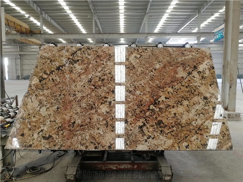 American Alaska Gold Granite Slab Wall Floor Tiles
