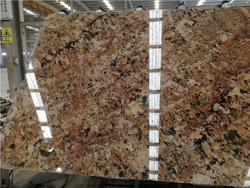 American Alaska Gold Granite Slab Wall Floor Tiles
