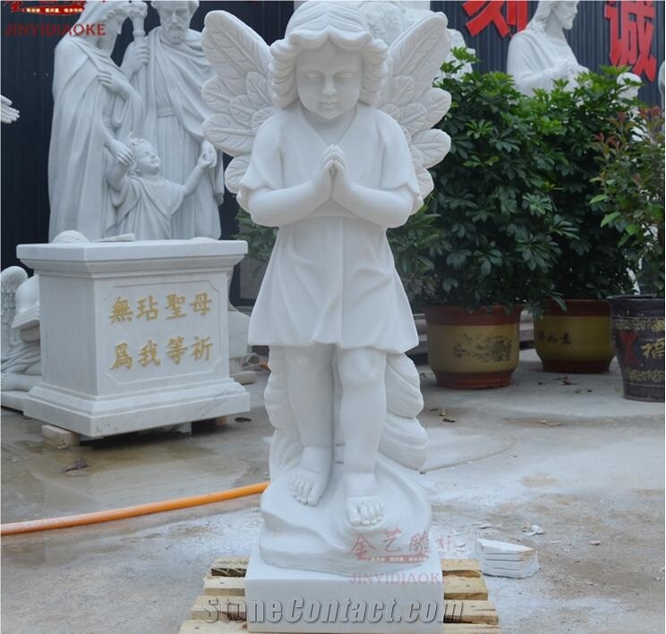 Angel Prayer Statue Garden Architectural Sculpture