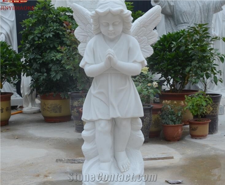 Angel Prayer Statue Garden Architectural Sculpture