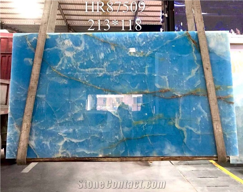Antofagasta Azul Onice Pakistan Blue Onyx Slab