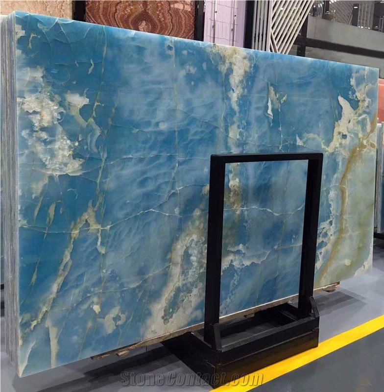 Antofagasta Azul Onice Pakistan Blue Onyx Slab