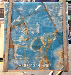 Antofagasta Azul Onice Pakistan Blue Onyx Slab