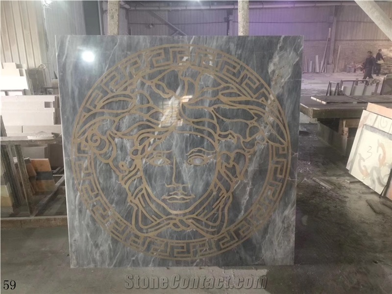 Beige Marble Waterjet Pattern Flooring Use