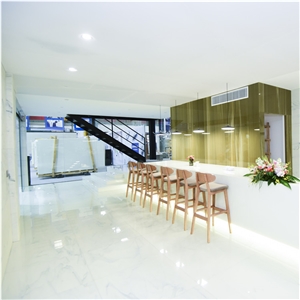 Best Price Calacatta White Nano Glass Floor Tiles