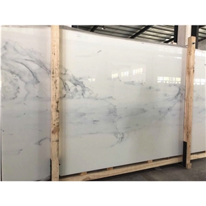 Best Price Calacatta White Nano Glass Floor Tiles