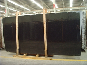 Black Galaxy Granite Slabs Tiles for Countertop