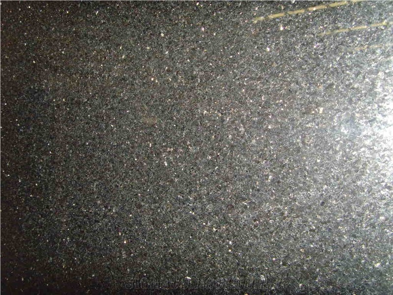 Black Galaxy Granite Slabs Tiles for Countertop