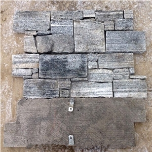 Black Loose Ledge Stacked Stone Veneer Claddings