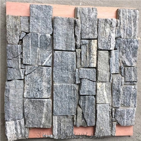Black Loose Ledge Stacked Stone Veneer Claddings