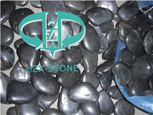 Black Natural Pebblestone, River Stone