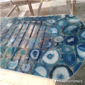 Blue Customized Counter Agate Onyx for Home Walls