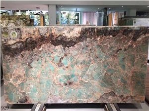 Brazil Amazon Green Quartzite Slab Tiles Om China Market