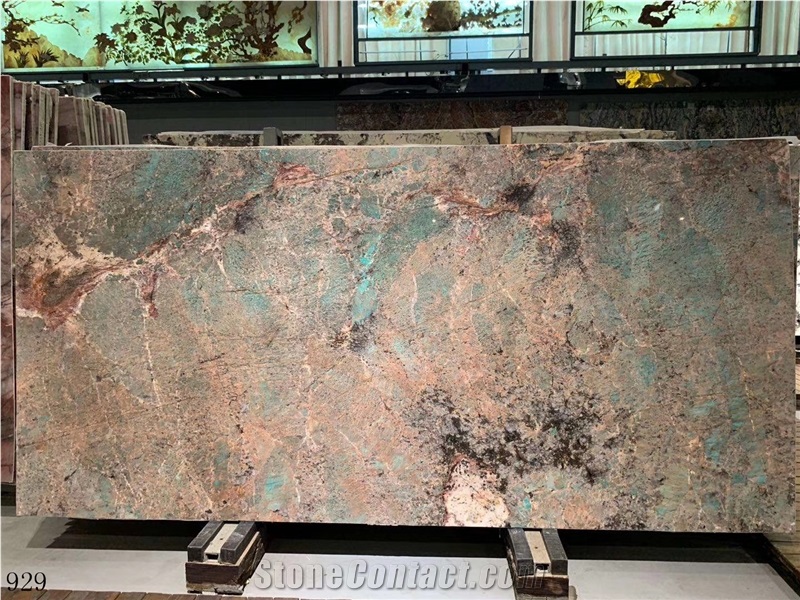 Brazil Amazon Green Quartzite Slab Tiles Om China Market