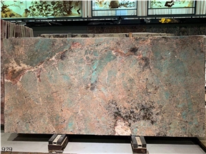 Brazil Amazon Green Quartzite Slab Tiles Om China Market