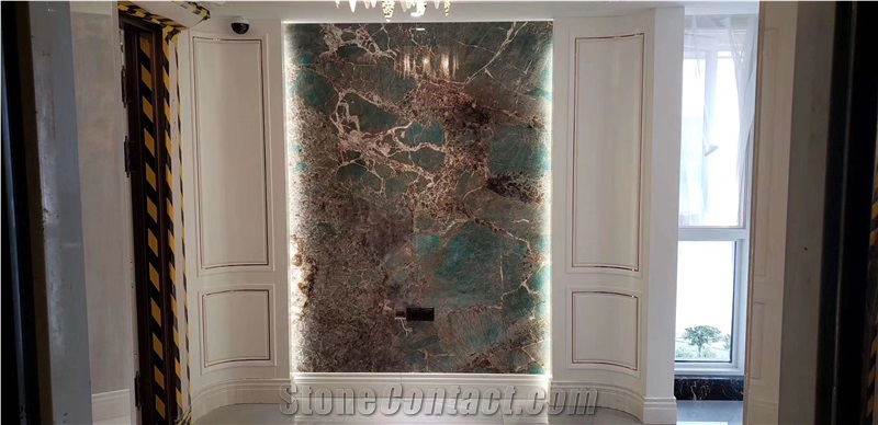 Brazil Amazon Green Quartzite Slab Tiles Om China Market