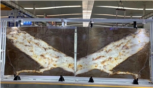 Brazil Cafe Tenallo Marble Slab Tiles Book Matched
