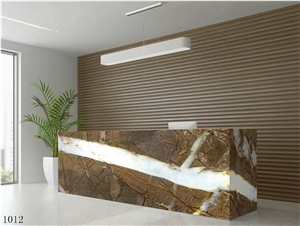 Brazil Cafe Tenallo Marble Slab Tiles Book Matched
