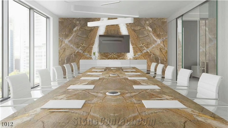 Brazil Cafe Tenallo Marble Slab Tiles Book Matched