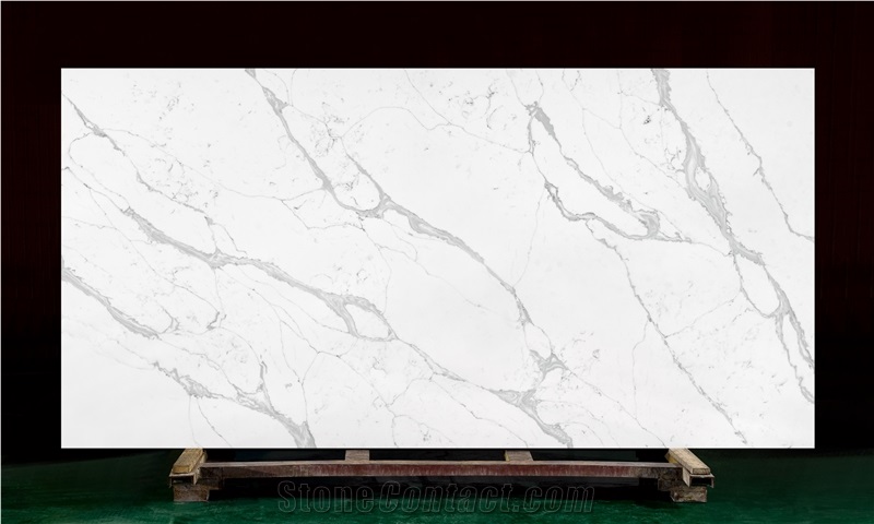 Calacatta Harmony White Marble Quartz Stone