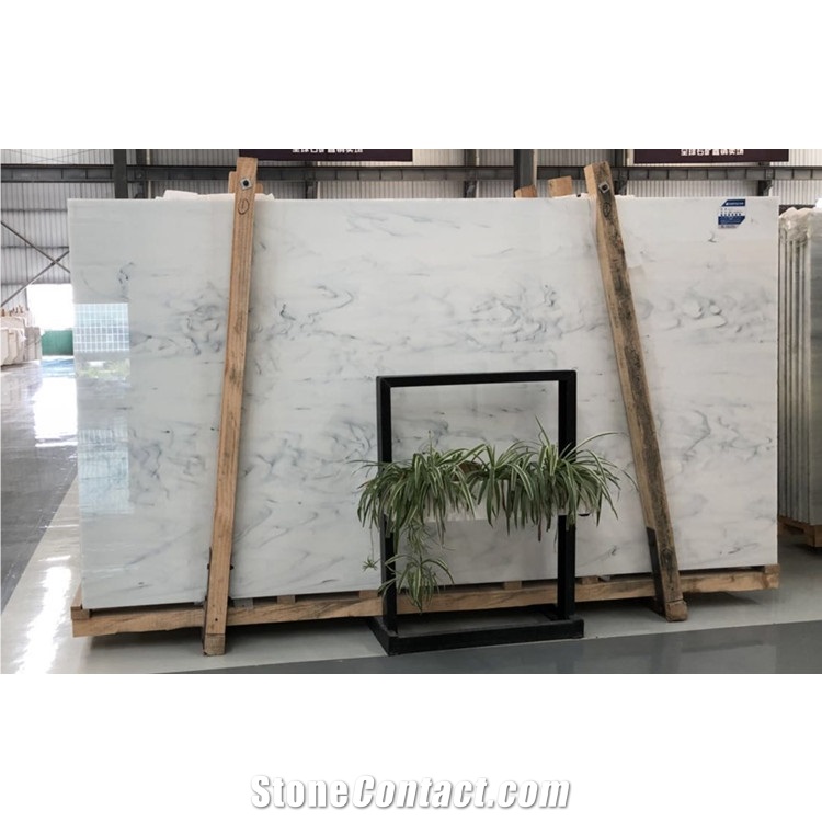 Calacatta White Marble Nano Glass Walling Tiles