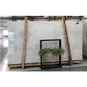 Calacatta White Marble Nano Glass Walling Tiles