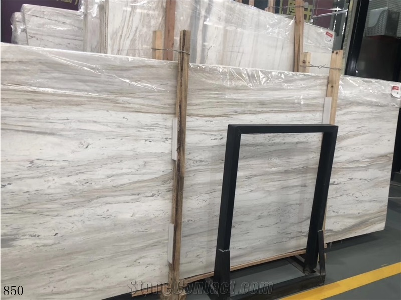 China Eurasian White Wood Marble Slab Wall Tiles