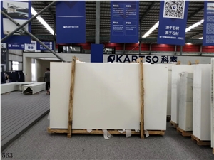 China Nano White Artificial Marble Slab Tiles