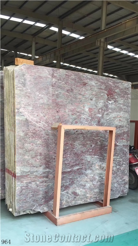 China Purple Rose Marble Slab Tiles