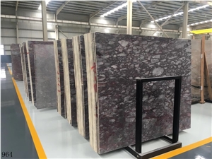 China Purple Rose Marble Slab Tiles