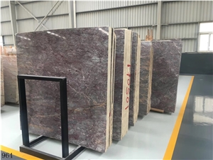 China Purple Rose Marble Slab Tiles