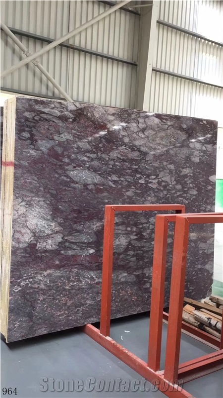 China Purple Rose Marble Slab Tiles