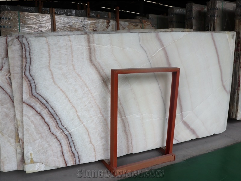 China Rainbow Onyx Slabs Tiles Cut-To-Size