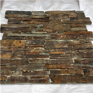 Dark Rusty Ledge Stacked Stone Venner Claddings