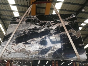 Dark Silver Blue Marble