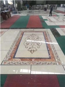 European Mosaic Floor Tile Blue Marble Warter Jet