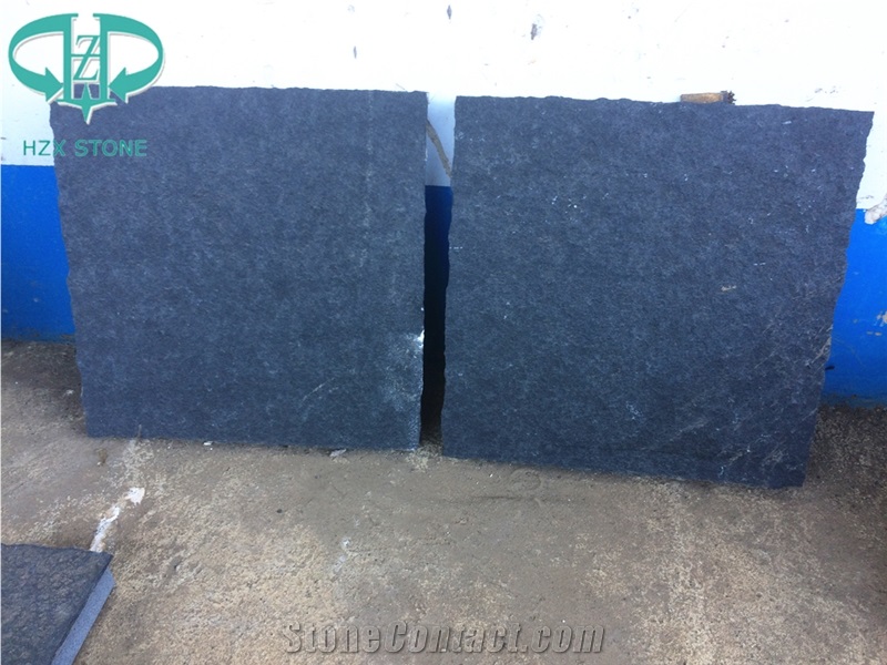 Flamed Waterjet Black Granite Cube Pavers